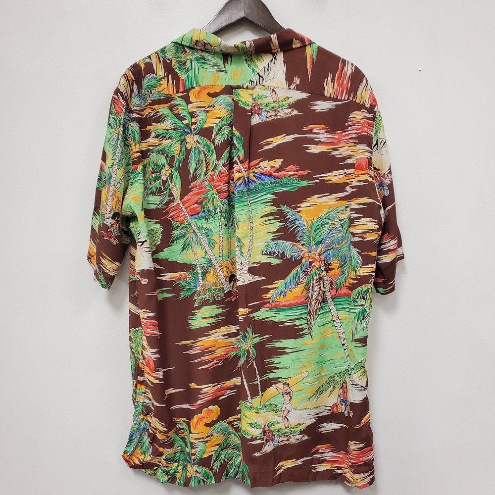 Polo Ralph Lauren Mens Hawaiian Caldwell Shirt Size L Tiki AOP Beach Surfer - Picture 2 of 10